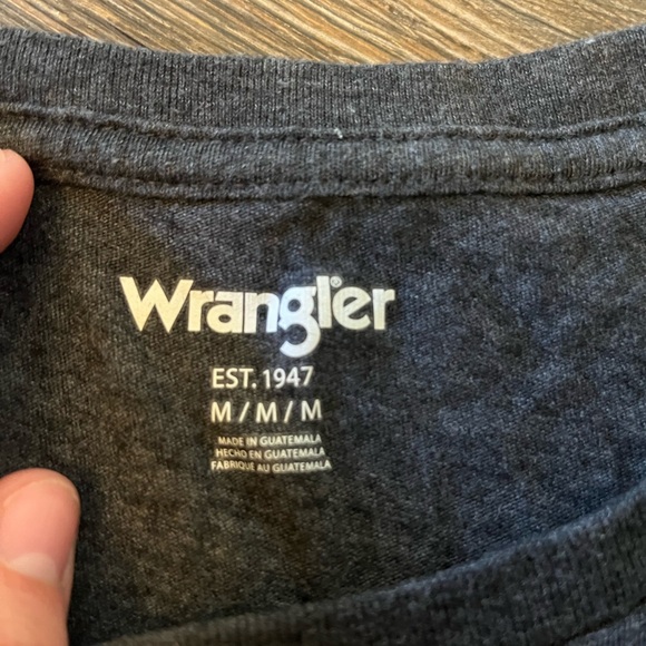 Wrangler Tee - Men’s - Gray - Western - Cowboy - Graphic T-Shirt - Picture 2 of 5